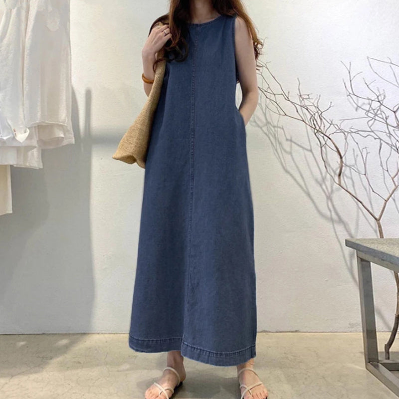 👗☀️ 50% RABATT! Sommer-Casual-Jeanskleid für Damen – Lässig, leicht & perfekt für warme Tage, Strand & Freizeit ✨