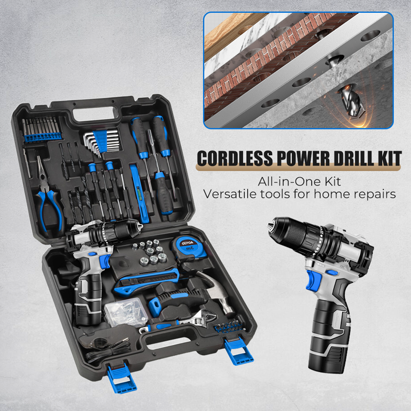 🔧⚡ 50% RABATT! Akku-Bohrerset – 18V Lithium-Ionen, 1150 U/min, 300 W – Komplett, kabellos, leistungsstark 💪🔩✨