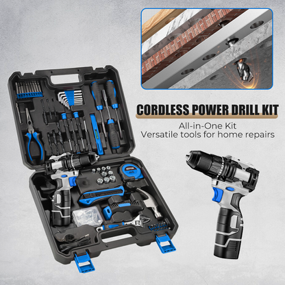 🔧⚡ 50% RABATT! Akku-Bohrerset – 18V Lithium-Ionen, 1150 U/min, 300 W – Komplett, kabellos, leistungsstark 💪🔩✨