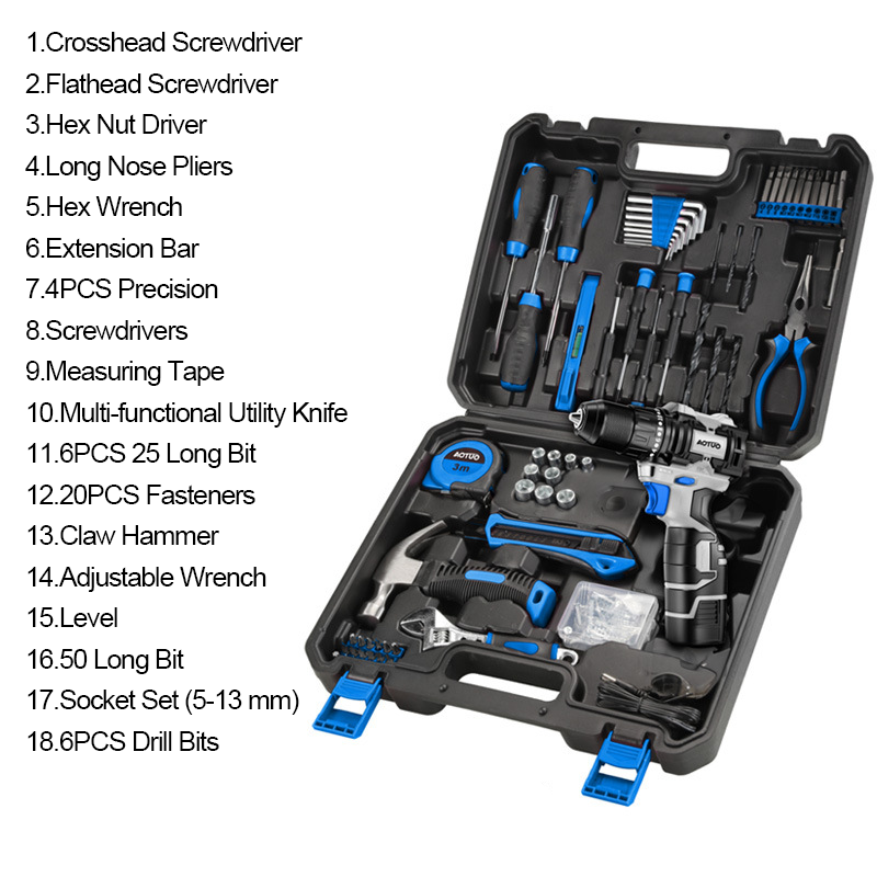 🔧⚡ 50% RABATT! Akku-Bohrerset – 18V Lithium-Ionen, 1150 U/min, 300 W – Komplett, kabellos, leistungsstark 💪🔩✨
