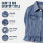 🧥⏳ BEFRISTETES ANGEBOT – 50% RABATT! Damen-Sommer-Jeansjacke mit Rüschenärmeln – Lässig, verspielt & perfekt für laue Sommerabende 🌸✨