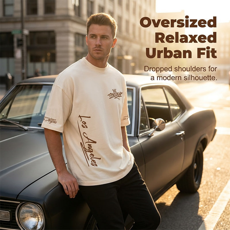 👕🔥 50% RABATT! Herren Oversized Brooklyn Grafik T-Shirt – Lässig, bequem & perfekt für urbane Streetwear-Looks ✨