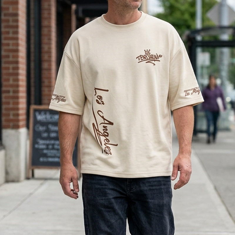 👕🔥 50% RABATT! Herren Oversized Brooklyn Grafik T-Shirt – Lässig, bequem & perfekt für urbane Streetwear-Looks ✨