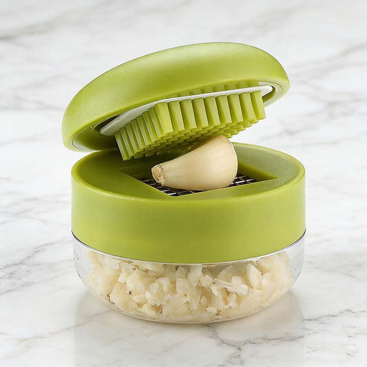 🧄❄️ SOMMERFRISCHE: 50% RABATT! Mini-Knoblauchpresse mit Auffangbehälter – Kompakte manuelle Presse für Knoblauch, Ingwer, Schalotten & Chili ✨