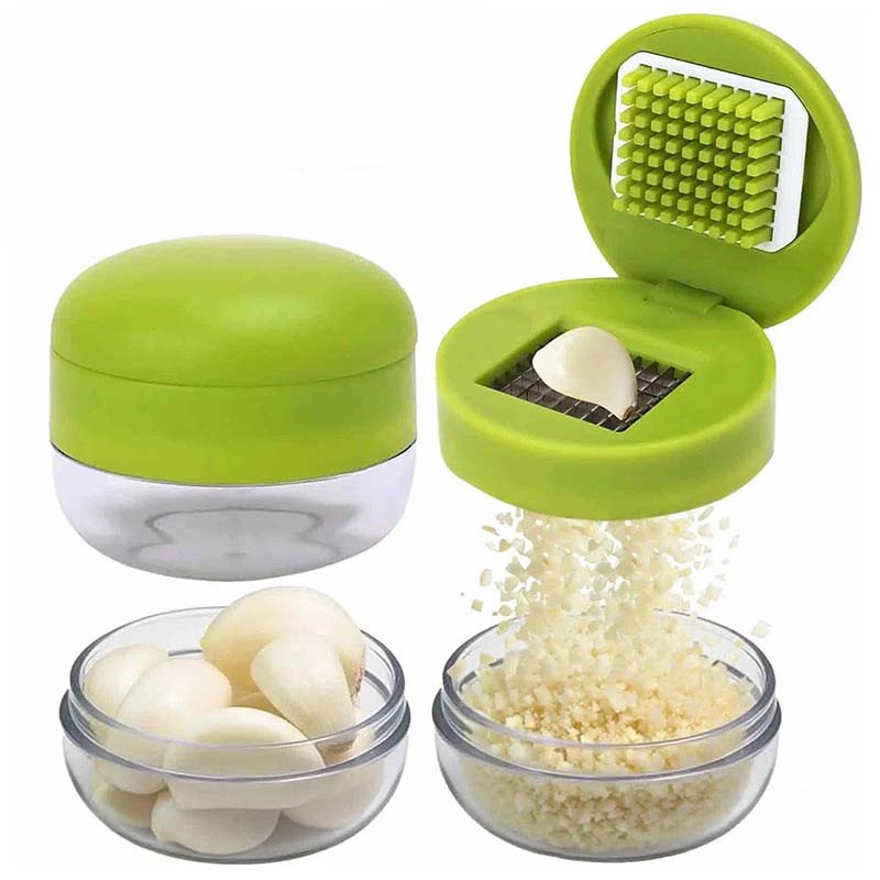 🧄❄️ SOMMERFRISCHE: 50% RABATT! Mini-Knoblauchpresse mit Auffangbehälter – Kompakte manuelle Presse für Knoblauch, Ingwer, Schalotten & Chili ✨