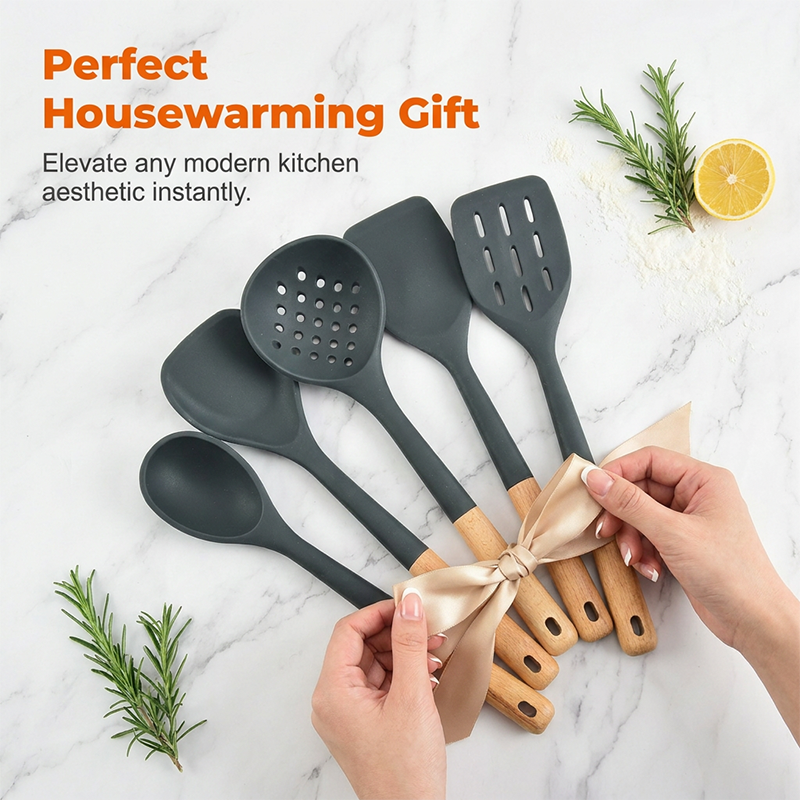 🍳✨ 50% RABATT! Komplettes Silikon-Küchenbesteck-Set – Hitzebeständig, antihaftschonend & perfekt für Kochprofis & Hobbyköche 🔥