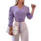 👕✨ 50% RABATT! Elegantes Damenoberteil mit V-Ausschnitt und Bindegürtel – Figurbetont, vielseitig & perfekt für Büro, Dates & besondere Anlässe 🌸