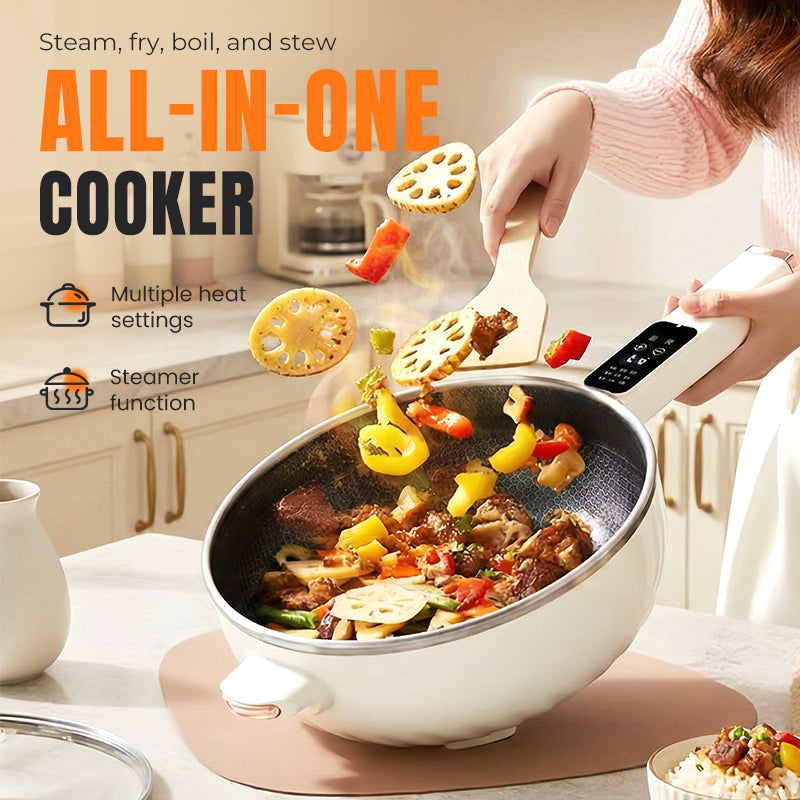 🍲🔥 50% RABATT! Multifunktionaler elektrischer Kochtopf – Kochen, Dämpfen, Schmoren & Warmhalten – Perfekt für Single-Haushalt, Büro & Reisen ✨