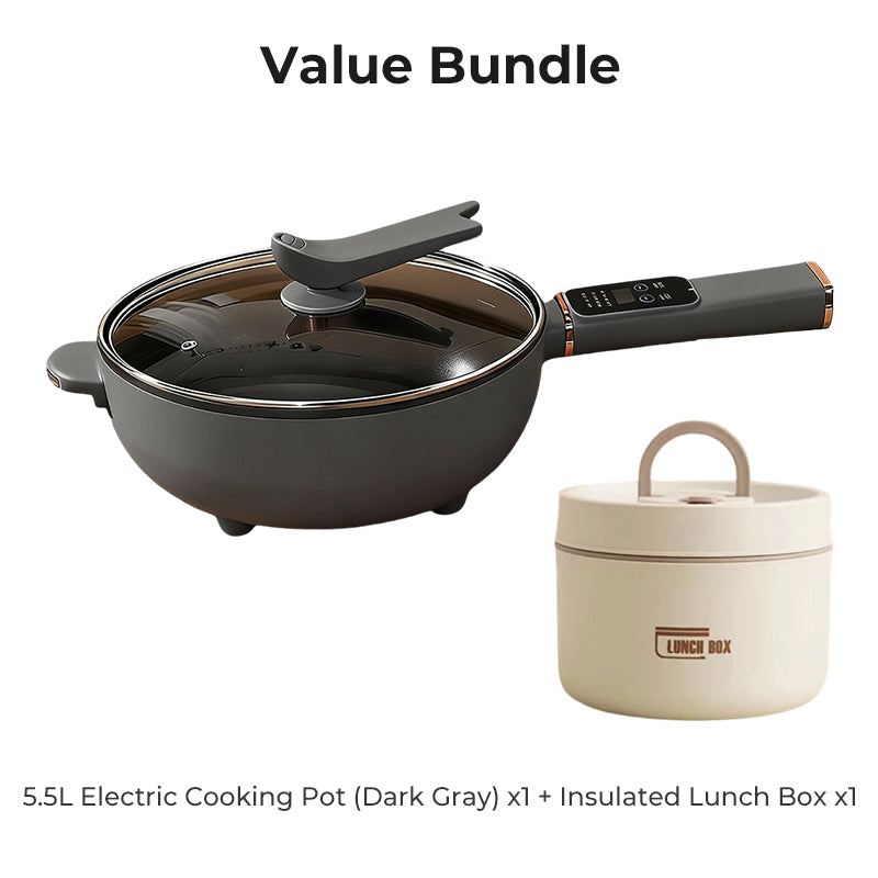 🍲🔥 50% RABATT! Multifunktionaler elektrischer Kochtopf – Kochen, Dämpfen, Schmoren & Warmhalten – Perfekt für Single-Haushalt, Büro & Reisen ✨