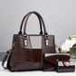 👜🐊 MID-SEASON SALE: −50% NUR FÜR KURZE ZEIT! 3-teiliges Handtaschen-Set mit Krokoprägung – Stilvoll & vielseitig für Alltag, Büro & Reisen ✨
