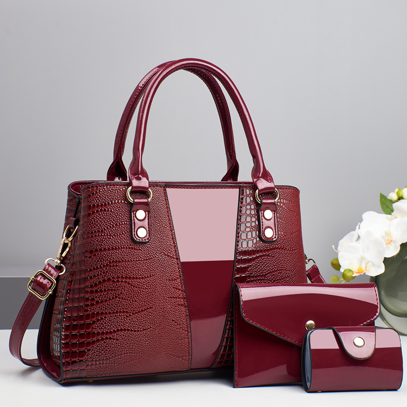 👜🐊 MID-SEASON SALE: −50% NUR FÜR KURZE ZEIT! 3-teiliges Handtaschen-Set mit Krokoprägung – Stilvoll & vielseitig für Alltag, Büro & Reisen ✨
