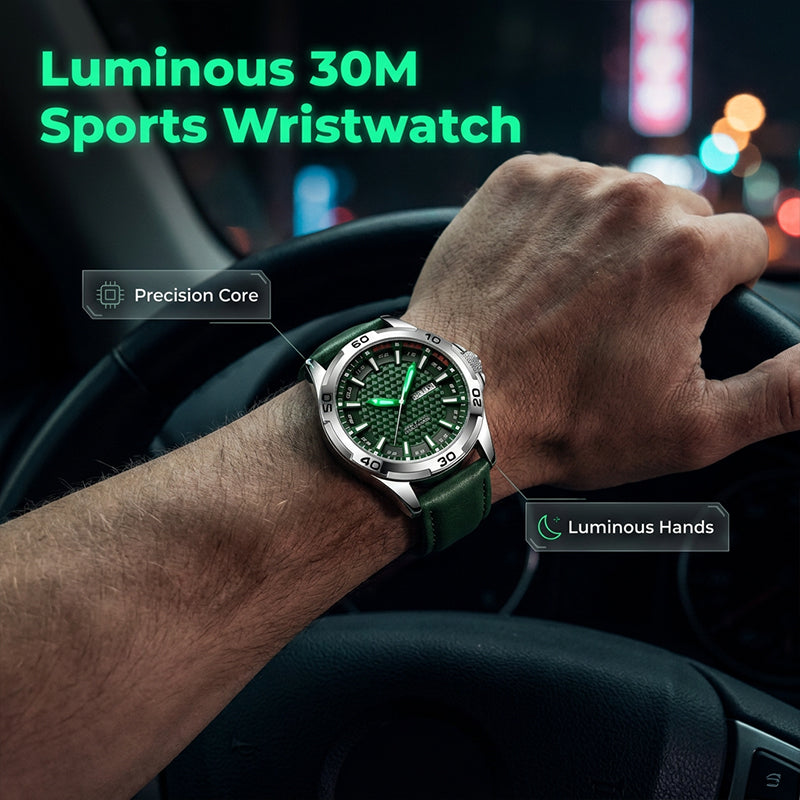 ⌚ ZEITLICH BEGRENZT 50% RABATT! 💥 Herren Leuchtende Quarz 30M Sport-Armbanduhr – 3D Geometrisches Zifferblatt, Kratzfest, Wasserresistent ✨