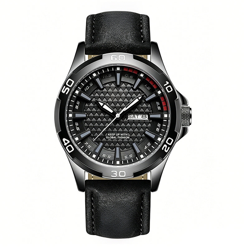⌚ ZEITLICH BEGRENZT 50% RABATT! 💥 Herren Leuchtende Quarz 30M Sport-Armbanduhr – 3D Geometrisches Zifferblatt, Kratzfest, Wasserresistent ✨