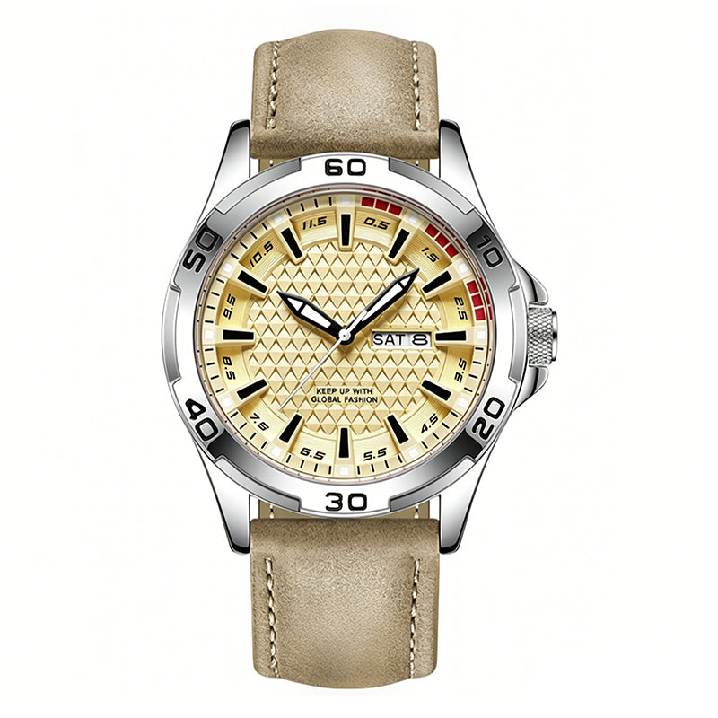 ⌚ ZEITLICH BEGRENZT 50% RABATT! 💥 Herren Leuchtende Quarz 30M Sport-Armbanduhr – 3D Geometrisches Zifferblatt, Kratzfest, Wasserresistent ✨