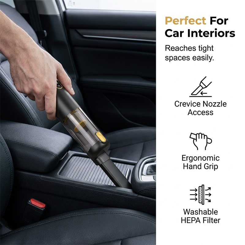 🧹🔋 50% RABATT! Kabelloser Handstaubsauger für Auto & Zuhause – Kompakt, leistungsstark & ideal für Krümel, Tierhaare & Zwischenräume ✨