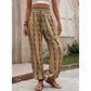 👖 Damen-Harfenhose mit Gummibund & Print – hohe Taille, luftige Passform & vielseitig für Alltag, Strand & Reisen 🌸☀️