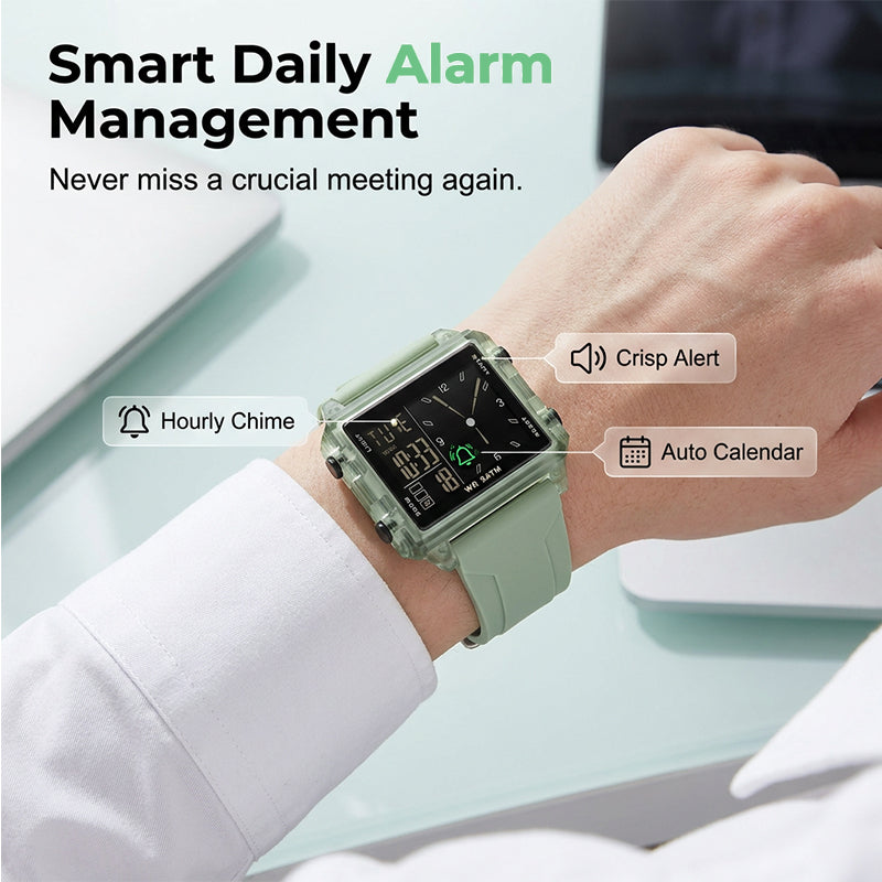 ⌚ 50% RABATT! 💧Transparente Digitaluhr – 50M wasserdicht, Leuchtdisplay & Hybrid-Zeitanzeige – Stil trifft Funktion ✨