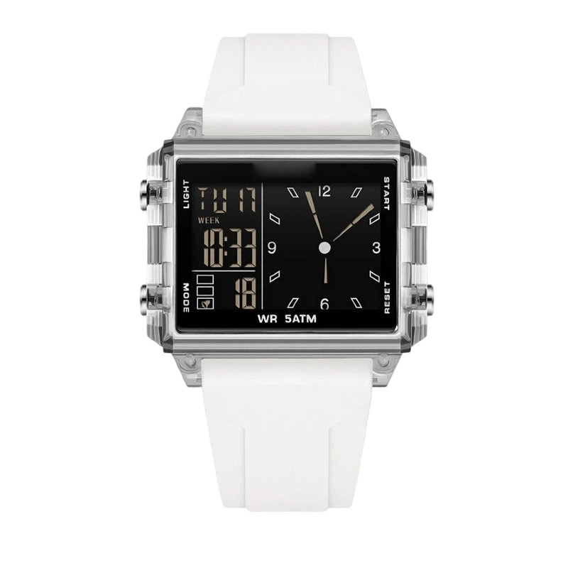 ⌚ 50% RABATT! 💧Transparente Digitaluhr – 50M wasserdicht, Leuchtdisplay & Hybrid-Zeitanzeige – Stil trifft Funktion ✨