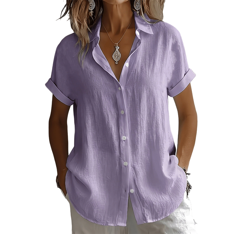 👕☀️ 50% RABATT! Damen Sommer-Freizeit-Kurzarmhemd – Leicht, luftig & perfekt für warme Tage, Strand & Alltag 🌸✨