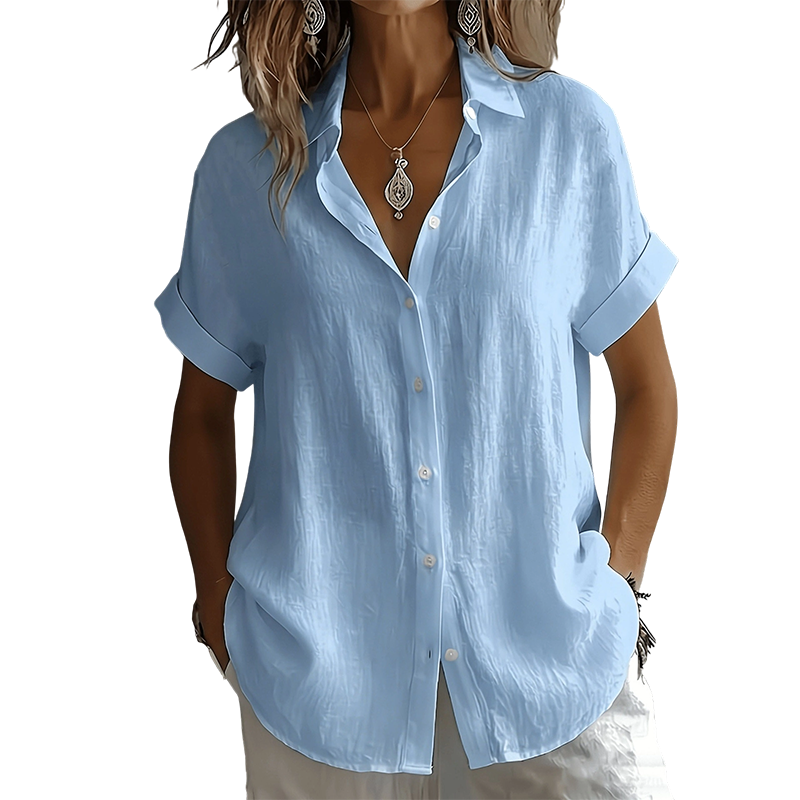 👕☀️ 50% RABATT! Damen Sommer-Freizeit-Kurzarmhemd – Leicht, luftig & perfekt für warme Tage, Strand & Alltag 🌸✨