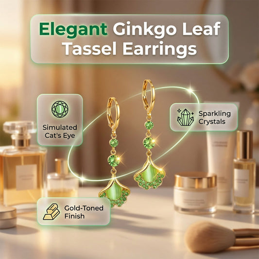 💛 50% RABATT JETZT! 🍂 Elegante Ginkgoblatt-Quasten-Ohrringe – Natürliches Design & zarte Quasten – Leicht, kunstvoll – perfekt für den Alltag oder als besonderes Accessoire für warme Tage ✨
