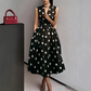👗🌸 50% RABATT! Damen-Kleid mit Polka-Dot-Muster, V-Ausschnitt & ärmellos – Luftig, elegant & vielseitig für Alltag, Büro & besondere Anlässe ✨