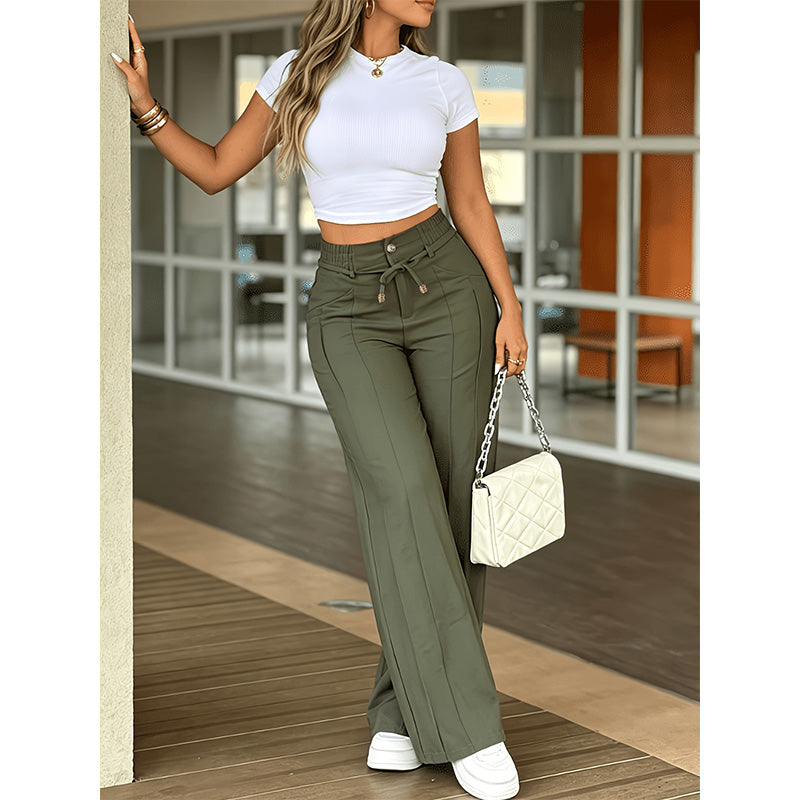 👖📢 MID-SEASON SALE: −50% NUR FÜR KURZE ZEIT! Damen Hochbund Straight-Leg Hose – Klassisch, bequem & perfekt für Alltag, Büro & elegante Freizeit ✨