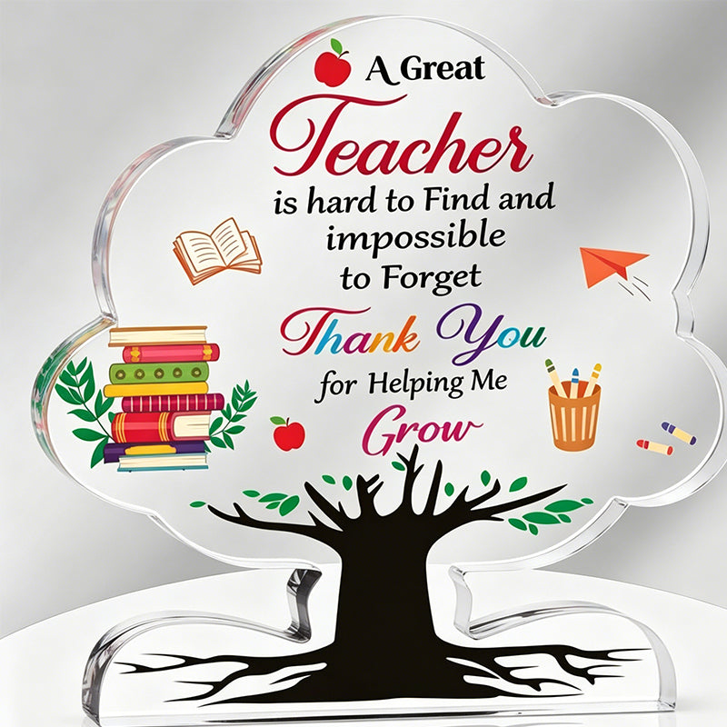 🏅 50% RABATT! 🎓 Hochwertige Acrylplakette zur Würdigung von Lehrern – Gravur & zeitloses Design – Perfekt als Dankeschön, Ruhestandsgeschenk oder besondere Auszeichnung – elegant und langlebig ✨