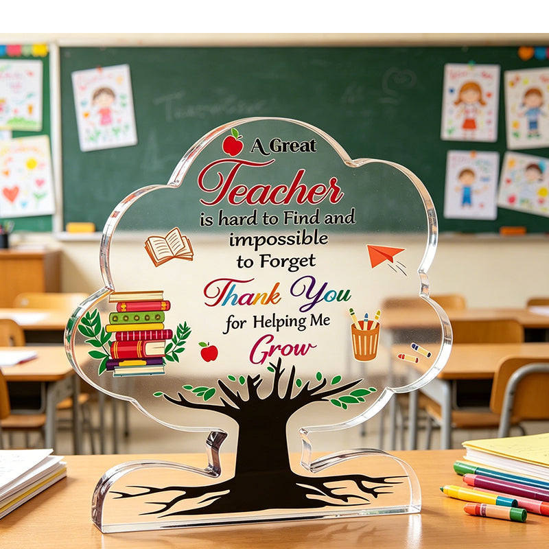 🏅 50% RABATT! 🎓 Hochwertige Acrylplakette zur Würdigung von Lehrern – Gravur & zeitloses Design – Perfekt als Dankeschön, Ruhestandsgeschenk oder besondere Auszeichnung – elegant und langlebig ✨