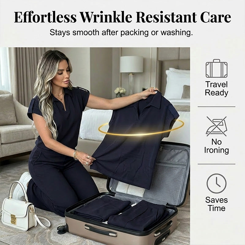 👚🏖️ SOMMER-SALE: 60% RABATT! Damen Freizeit-Oberteil & Hose 2-teiliges Set – Lässiger Zweiteiler für Alltag, Büro & Reise 🌸💨✨