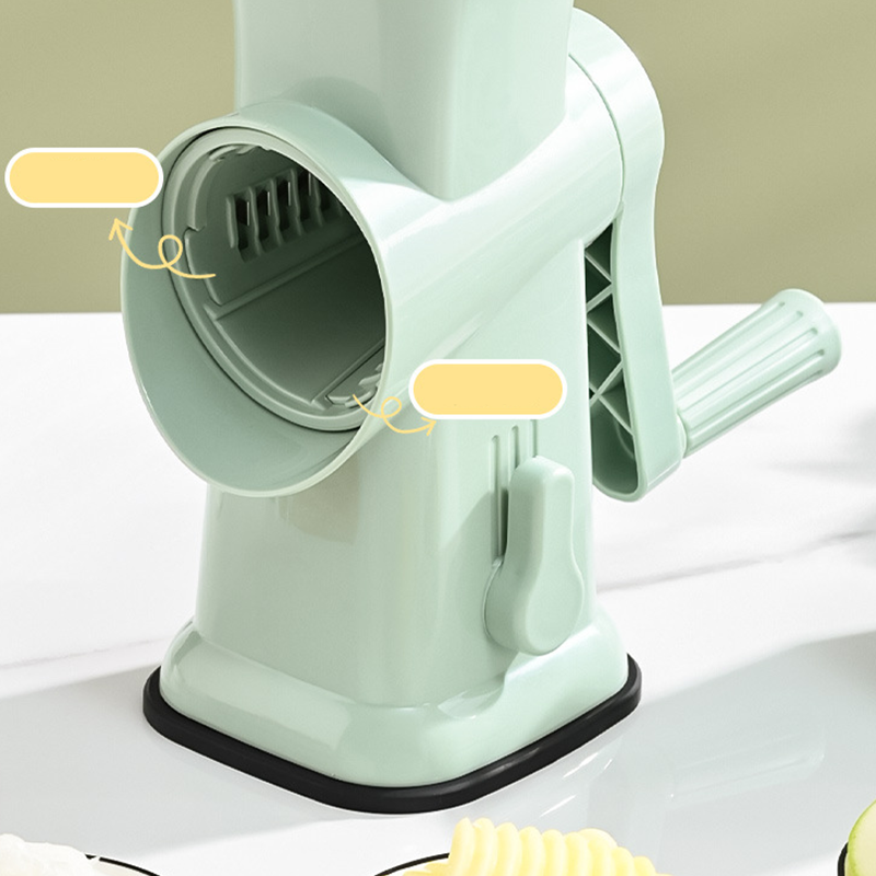 🥕🔪 50% RABATT! Multifunktionaler Rotations-Gemüseschneider – Würfeln, Scheiben, Streifen & Julienne in Sekunden – Inkl. Edelstahl-Klingen ✨