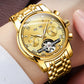 👑Skeletonized men's automatic watch - Visible mechanical movement | Stainless steel case