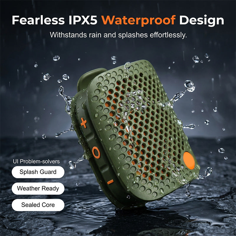 ⏳Begrenzte Zeit – 50% Rabatt⏰ Tragbarer Bluetooth-Lautsprecher mit TWS Stereo, IPX5 Wasserdicht, Mini Kabellos