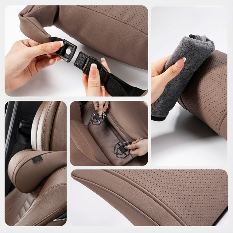💺 Kühles Netzgewebe, fester Halt – Ergonomisches Autositzkissen-Set. Korrigiert die Körperhaltung, lindert Ischiasbeschwerden.