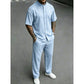 👕🛋️ 50% RABATT! Herren Zweiteiliges Gestreiftes Freizeit-Loungewear-Set – Bequem, atmungsaktiv & perfekt für Zuhause, Stadt & Reisen ☀️