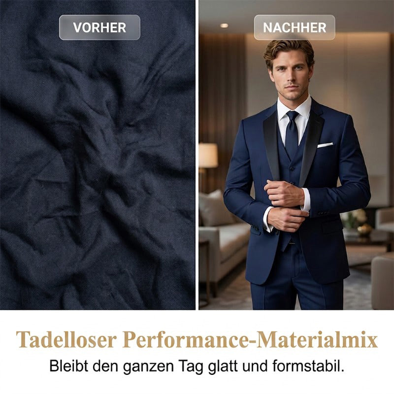 👔🎩 50% RABATT! Klassischer formeller 3-teiliger Herrenanzug – Sakko, Weste & Hose – Zeitlos elegant für Hochzeit, Business & festliche Anlässe ✨