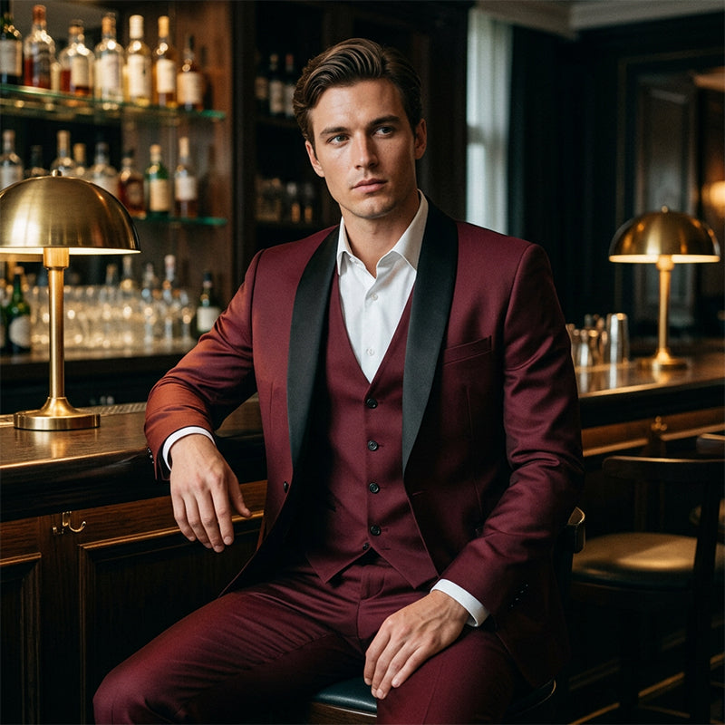 👔🎩 50% RABATT! Klassischer formeller 3-teiliger Herrenanzug – Sakko, Weste & Hose – Zeitlos elegant für Hochzeit, Business & festliche Anlässe ✨