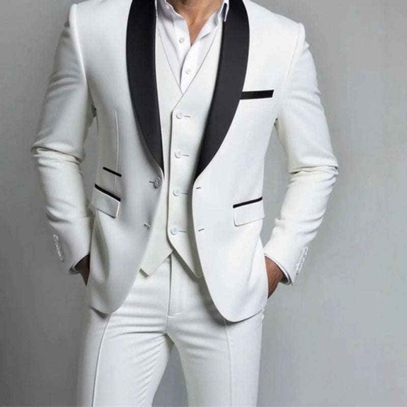👔🎩 50% RABATT! Klassischer formeller 3-teiliger Herrenanzug – Sakko, Weste & Hose – Zeitlos elegant für Hochzeit, Business & festliche Anlässe ✨