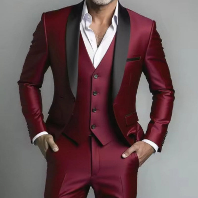 👔🎩 50% RABATT! Klassischer formeller 3-teiliger Herrenanzug – Sakko, Weste & Hose – Zeitlos elegant für Hochzeit, Business & festliche Anlässe ✨