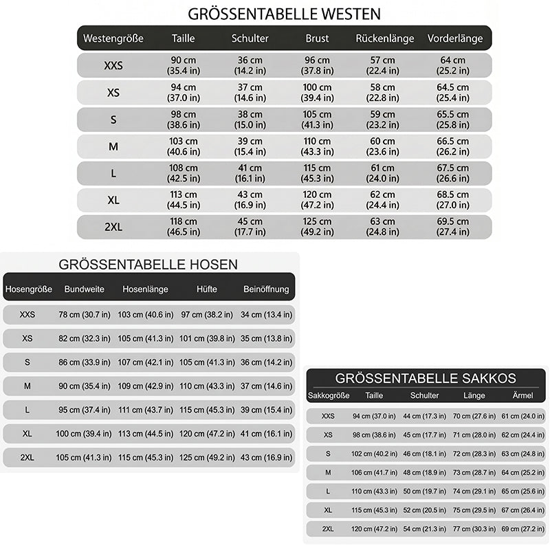 👔🎩 50% RABATT! Klassischer formeller 3-teiliger Herrenanzug – Sakko, Weste & Hose – Zeitlos elegant für Hochzeit, Business & festliche Anlässe ✨