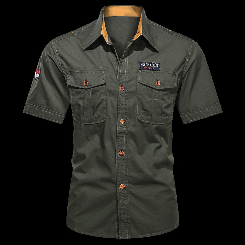 Herren Kurzarm-Freizeithemd Classic Fit
