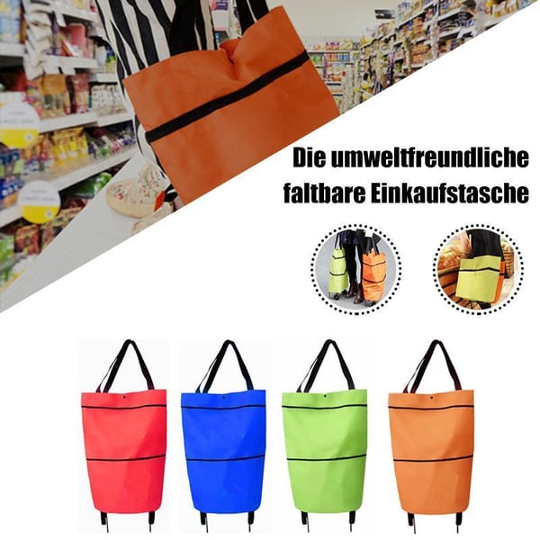 📢📢 50% Rabatt !!🛍️2-in-1 faltbarer Einkaufswagen