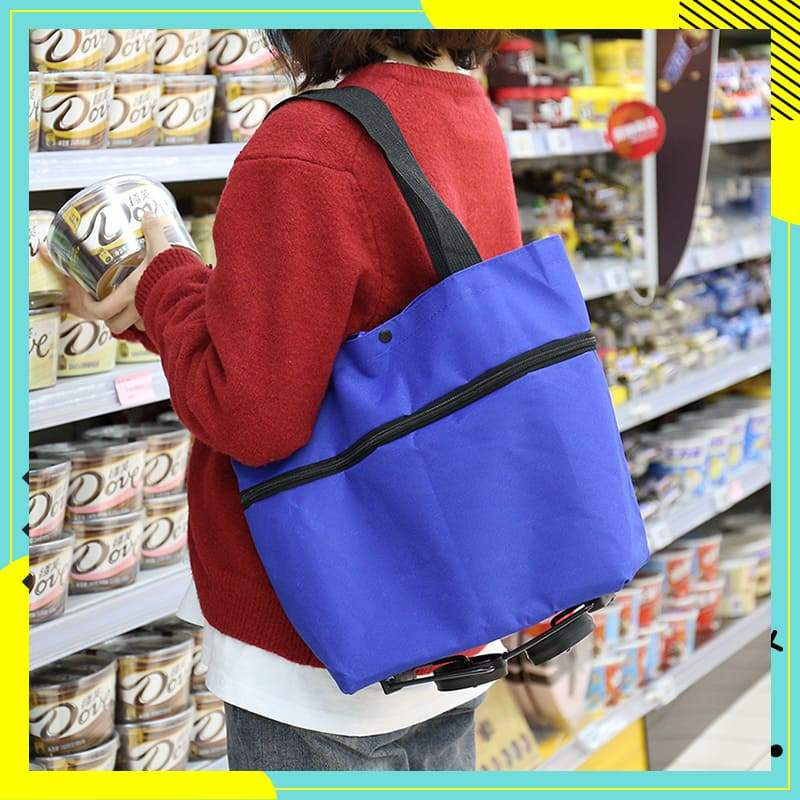 📢📢 50% Rabatt !!🛍️2-in-1 faltbarer Einkaufswagen