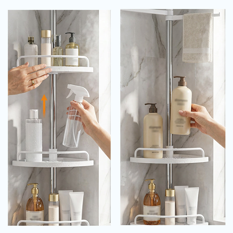 🚿✨ 50% RABATT + KOSTENLOSER VERSAND! Verstellbares Teleskop-Eckregal für die Dusche – Kein Bohren, rostfrei & platzsparend – Perfekt für Shampoo, Duschgel & Schwämme 🧴