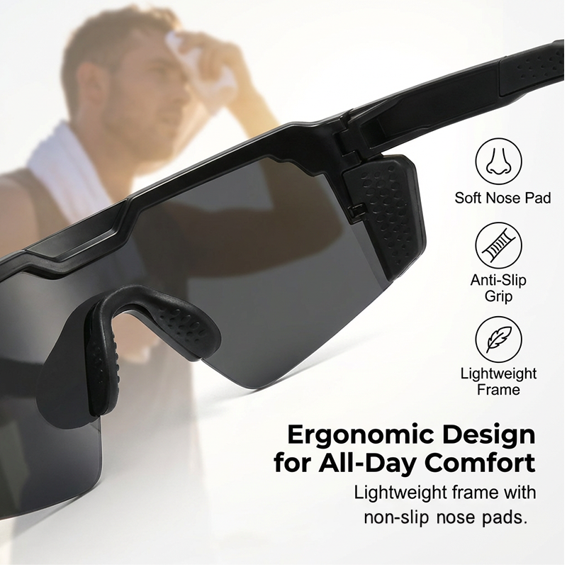 🕶️☀️ 50% RABATT! UV400 Sportsonnenbrille für Damen & Herren – Polarisiert, leicht & rutschfest – Perfekt für Laufen, Radfahren & Outdoor ✨