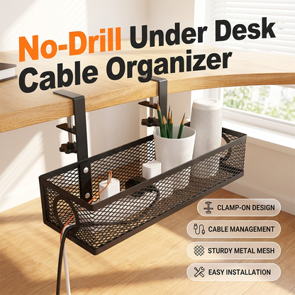 🖥️✨ 50% RABATT! Kabelorganizer unter dem Schreibtisch – Sauber verlegt, rutschfest & werkzeugarm montiert – Ideal für Homeoffice, Gaming-Setup & Schreibtisch ✨