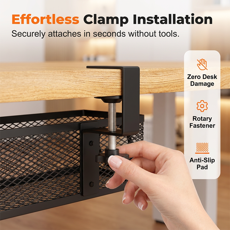 🖥️✨ 50% RABATT! Kabelorganizer unter dem Schreibtisch – Sauber verlegt, rutschfest & werkzeugarm montiert – Ideal für Homeoffice, Gaming-Setup & Schreibtisch ✨