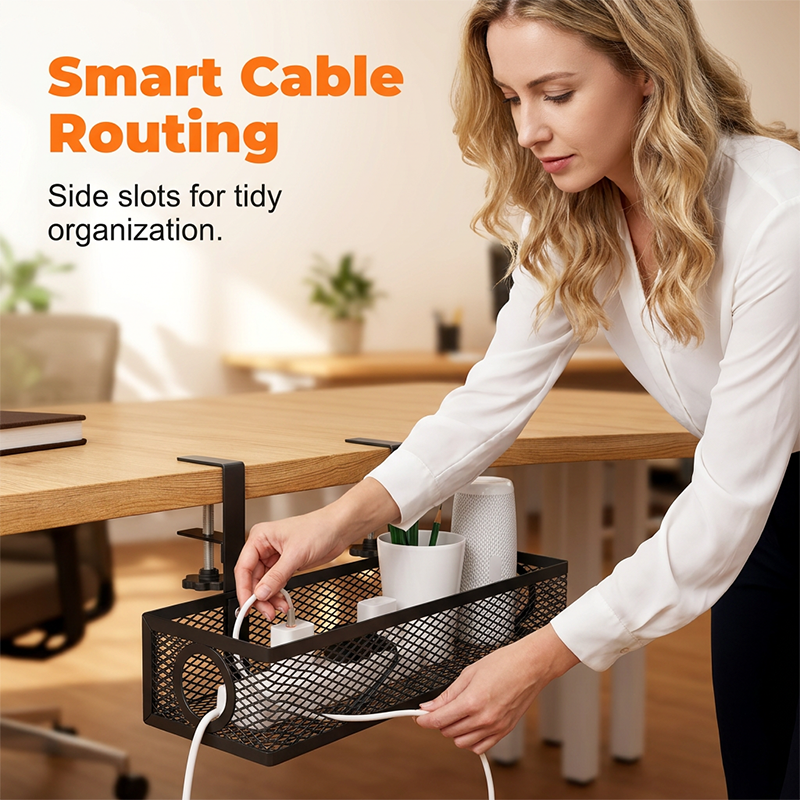 🖥️✨ 50% RABATT! Kabelorganizer unter dem Schreibtisch – Sauber verlegt, rutschfest & werkzeugarm montiert – Ideal für Homeoffice, Gaming-Setup & Schreibtisch ✨