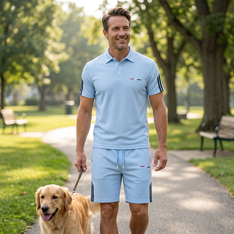 👕🩳 50% RABATT! Herren Freizeit-Kurzarm-Shorts-Set – Bequemes 2-teiliges Set, atmungsaktiv & perfekt für Sommer, Sport & Alltag ☀️✨