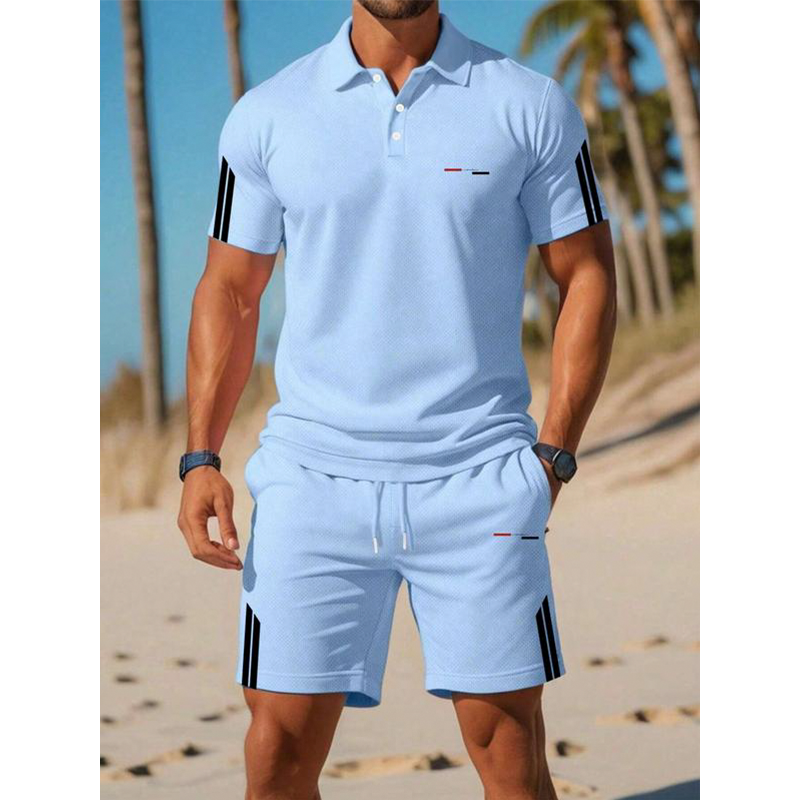 👕🩳 50% RABATT! Herren Freizeit-Kurzarm-Shorts-Set – Bequemes 2-teiliges Set, atmungsaktiv & perfekt für Sommer, Sport & Alltag ☀️✨